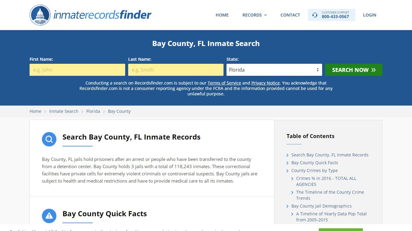 Bay County, FL Inmate Lookup & Jail Records Online